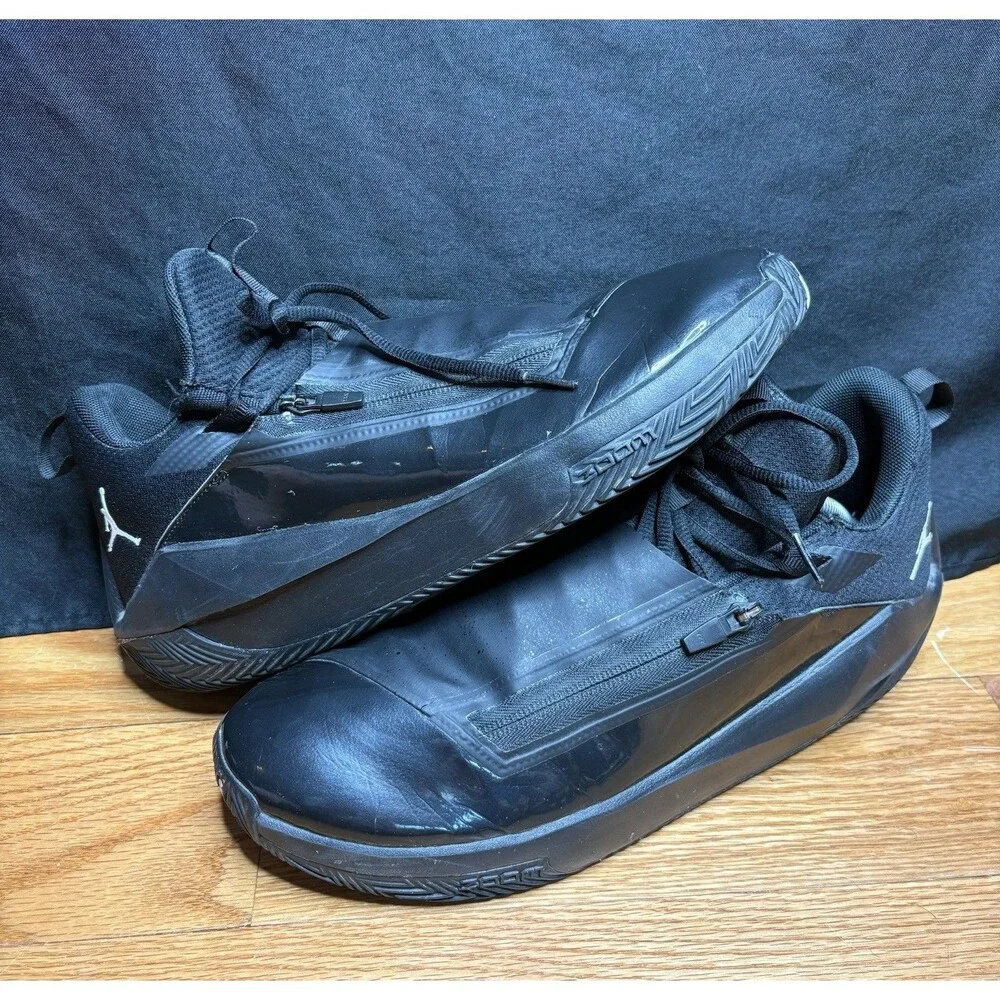 Air Jordan Mens Jumpman Hustle Black Zip Basketball Sneakers Sz 13 AQ0397-001